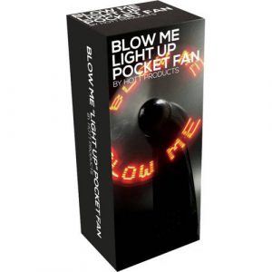 Blow Me Light Up Pocket Fan Black