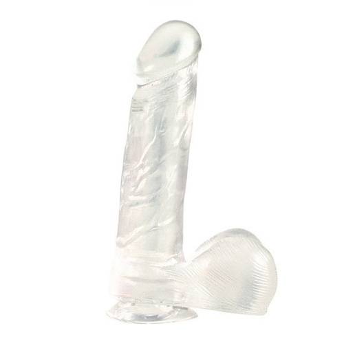 Dong With Suction Cup Clear 6 Inches