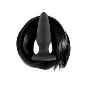 Filly Tails Silicone Anal Plug Black