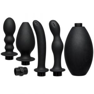Kink Flow Full Flush Silicone Anal Douche And Accessories