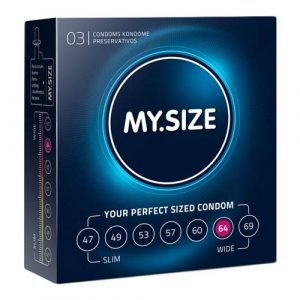 My.Size Natural Latex Condom 64 Width 3 PCS