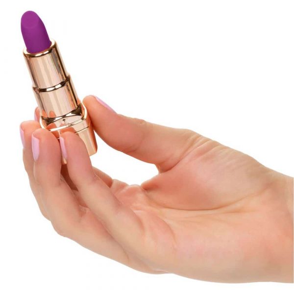 Naughty Bits Bad Bitch Rechargeable Lipstick Vibrator In Hand