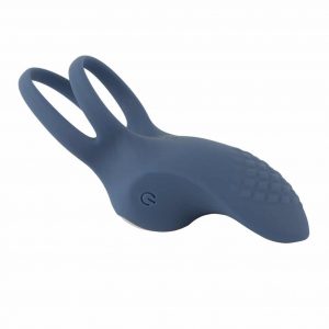 Rechargeable Silicone Vibrating Double Cock Ring Side