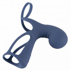 Rechargeable Vibrating Cock Sleeve With Ball Ring Side