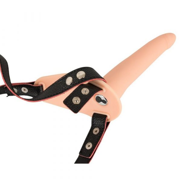 Soft Touch Silicone Rechargeable Vibrating Strap On Dildo