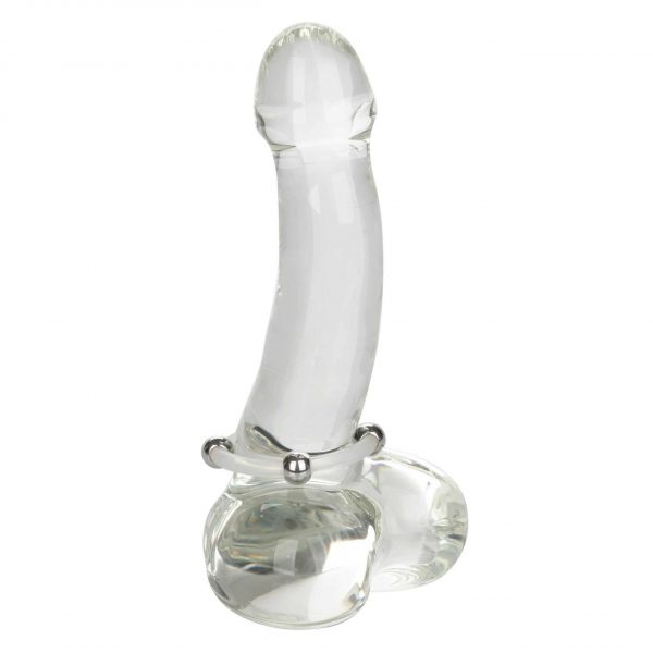 Steel Beaded Silicone Ring XL Dildo