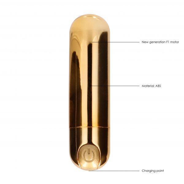 10 speed Rechargeable Bullet Vibrator (Gold) 1
