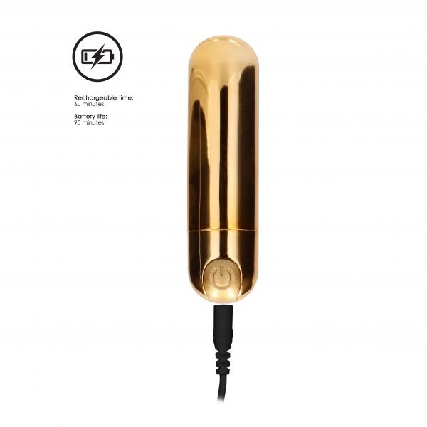 10 speed Rechargeable Bullet Vibrator (Gold) 2