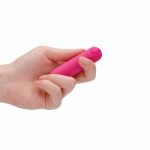 10 speed Rechargeable Bullet Vibrator (Pink) in hand