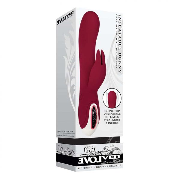 Inflatable Silicone G-Spot Bunny Rechargeable Vibe Boxed