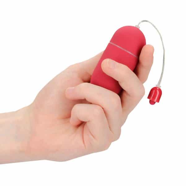 Vibrating Love Egg 10 Speed (Red) in hand