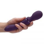 Vive Enora Double Ended Rechargeable Wand Vibrator in hand