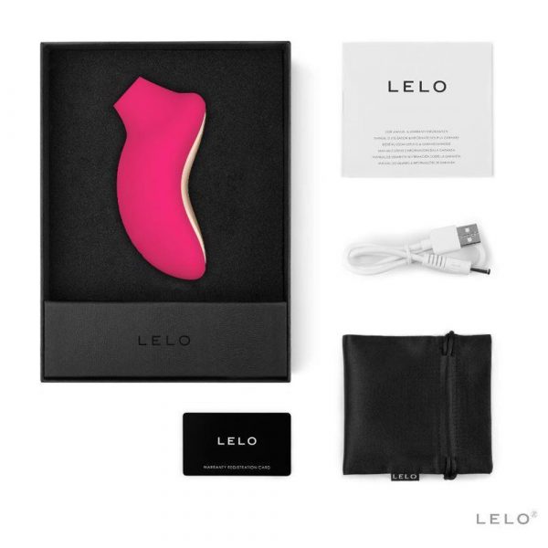 Lelo Sona Cerise Clitoral Masager Packaged