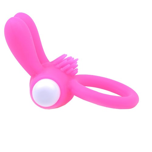 Cockring With Rabbit Ears (Pink) Side View