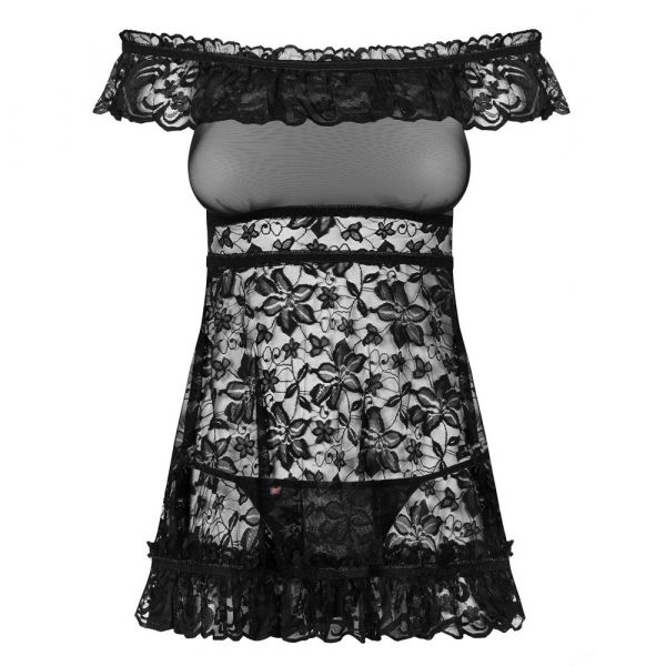 Obsessive Lacey Babydoll And String Black 1