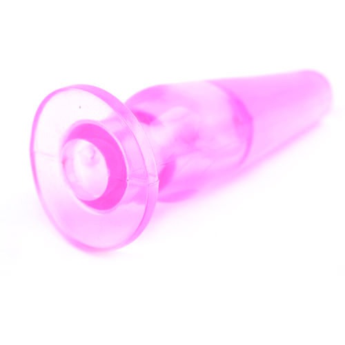 Pink Mini Butt Plug With Finger Hole Side