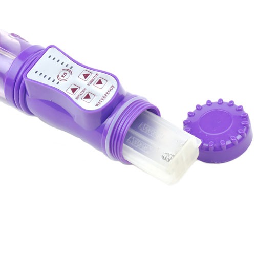 Rabbit Vibrator With Thrusting Motion (Purple) Battery Casing