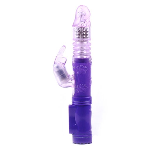 Rabbit Vibrator With Thrusting Motion (Purple)