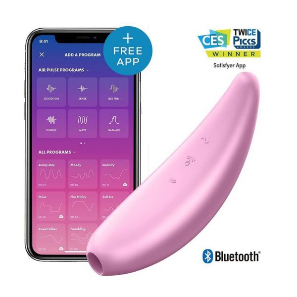 Satisfyer App Enabled Curvy 3 Plus Clitoral Massager (Pink) With App