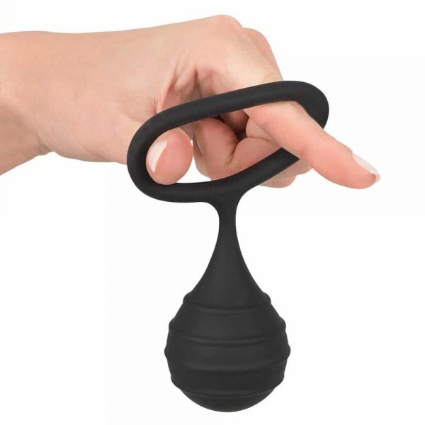 Black Velvet Cock Ring And Weight stretchy
