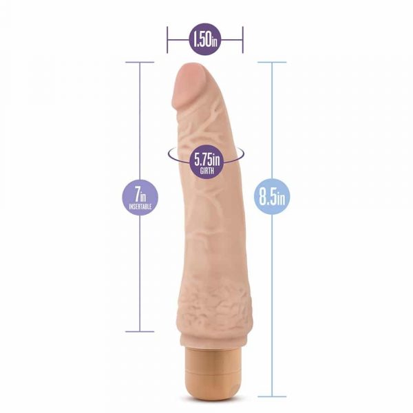 Dr. Skin Cock Vibe 7 Vibrating Cock 8.5 Inches Dimensions