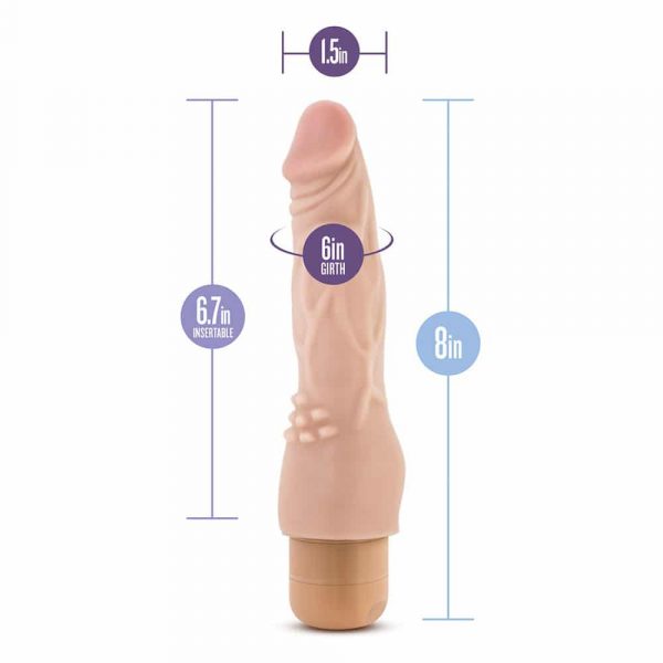Dr. Skin Cock Vibe Vibrating Cock 8 Inches Dimensions