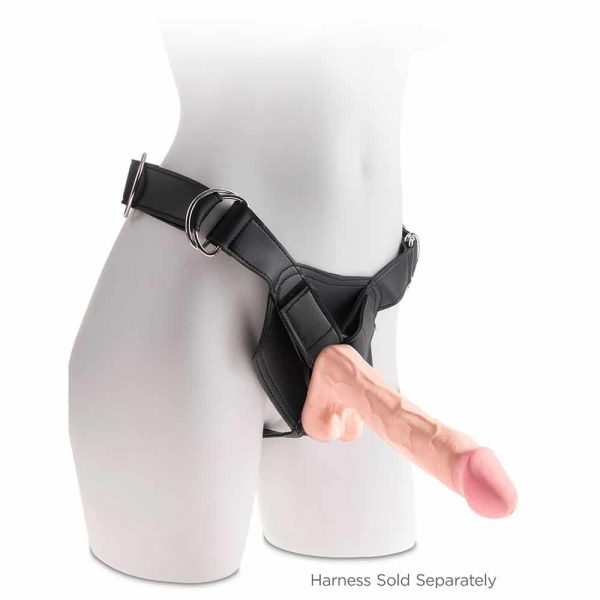 King Cock Plus 10 Inch Triple Density Cock With Balls in strap on harness