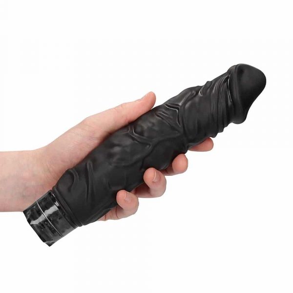 Realistic 10 speed Vibrator Black in hand