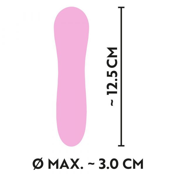 Cuties Silk Touch Rechargeable Mini Vibrator (Pink) dimensions