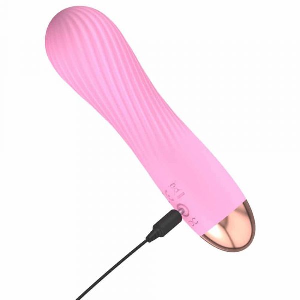 Cuties Silk Touch Rechargeable Mini Vibrator (Pink) recharging