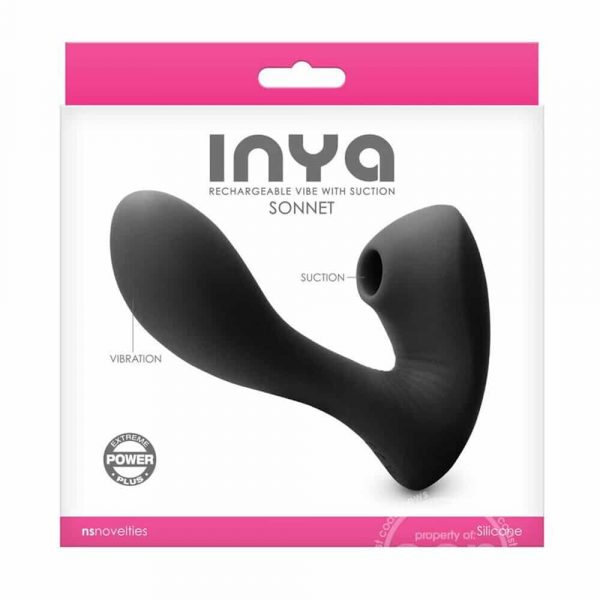 Inya Sonnet Rechargeable Vibrator With Clitoral Stimulation Packaged