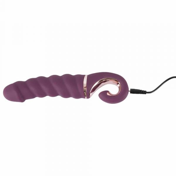 Javida Shaking Rechargeable Vibrator (Purple) recharging