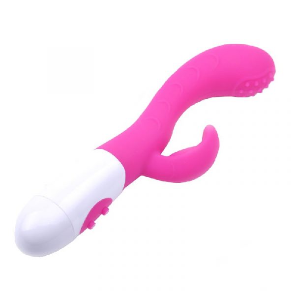 Silicone Dual Motors G-Spot Vibrator (Pink) Side