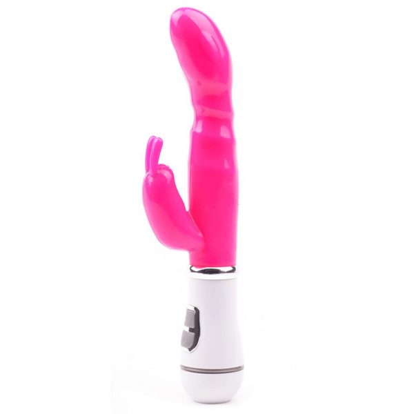 Slim G-Spot Twelve Speed Rabbit Vibrator Neon Pink