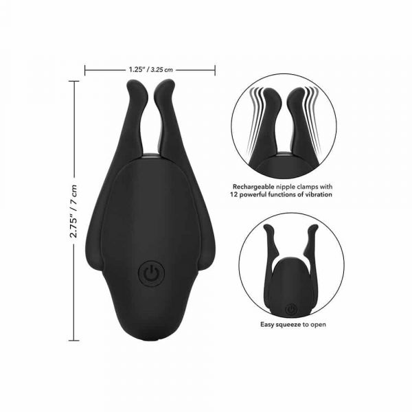 Rechargeable Nipplettes Vibrating Nipple Clamps Detail