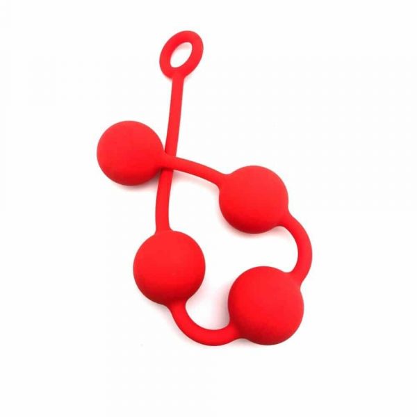 Red Quartet Anal Balls (4cm) Flexible
