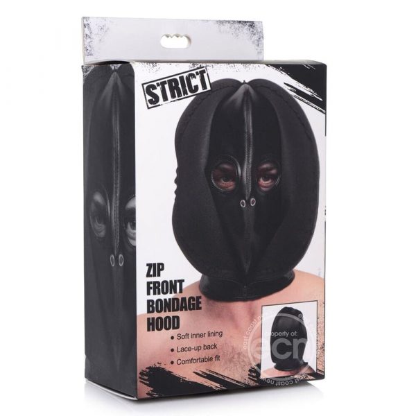 Strict Zip Front Bondage Hood - Packaged