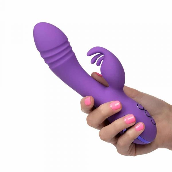 West Coast Wave Rider Vibrator and Clit Stim in hand