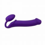 Silicone Bendable Purple Strapless Strap On (Large)