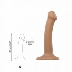 Strap On Me Silicone Dual Density Bendable Caramel Dildo (Small) Dimensions