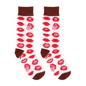 Lip Love Sexy Socks Size 8-12 (EU 42-46)