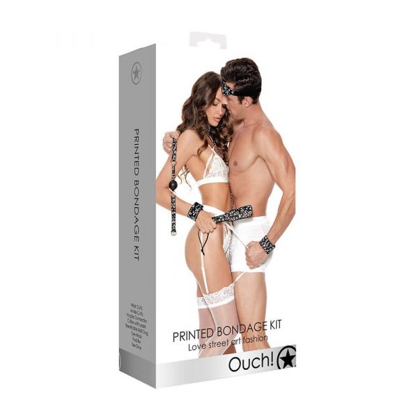 Ouch Love Street Art Printed Bondage Kit - Boxed