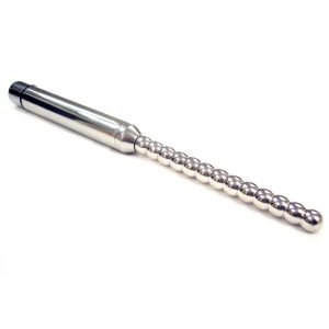 Rouge Stainless Steel Vibrating Ribbed Urethral Probe