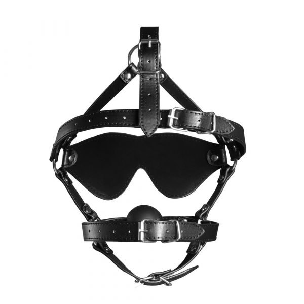 Ouch Xtreme Blindfolded Harness With Solid Ball Gag_2