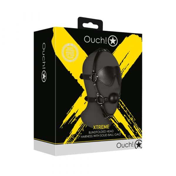 Ouch Xtreme Blindfolded Harness With Solid Ball Gag_4