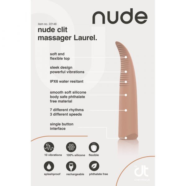 Nude Laurel Mini Rechargeable Travel Clit Massager - 2