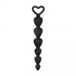 Black Silicone Anal Beads