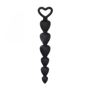 Black Silicone Anal Beads