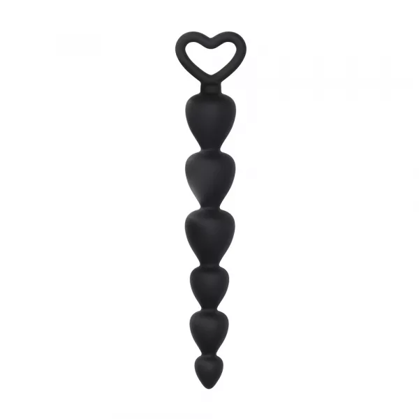 Black Silicone Anal Beads