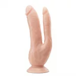 Dr. Skin Dual 8 Inch Dual Penetrating Dildo With Suction Cup